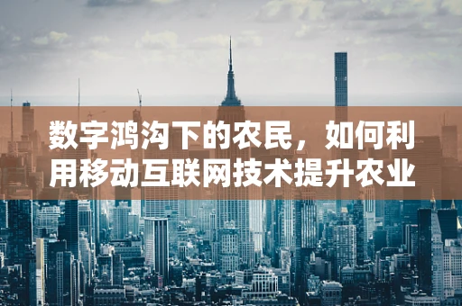 数字鸿沟下的农民，如何利用移动互联网技术提升农业生产力？