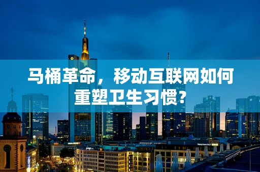 马桶革命，移动互联网如何重塑卫生习惯？
