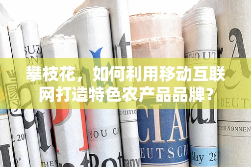 攀枝花，如何利用移动互联网打造特色农产品品牌？