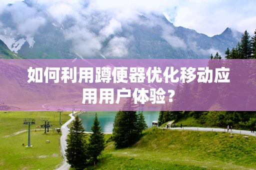 如何利用蹲便器优化移动应用用户体验？