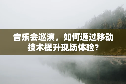 音乐会巡演，如何通过移动技术提升现场体验？