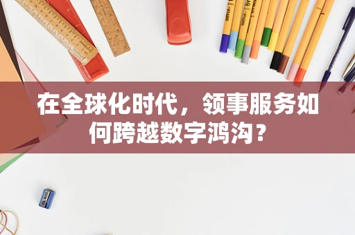 在全球化时代，领事服务如何跨越数字鸿沟？