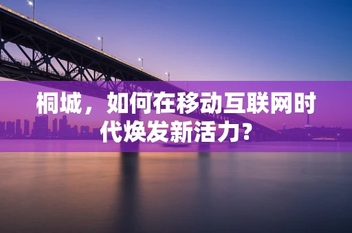 桐城，如何在移动互联网时代焕发新活力？