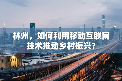 林州，如何利用移动互联网技术推动乡村振兴？