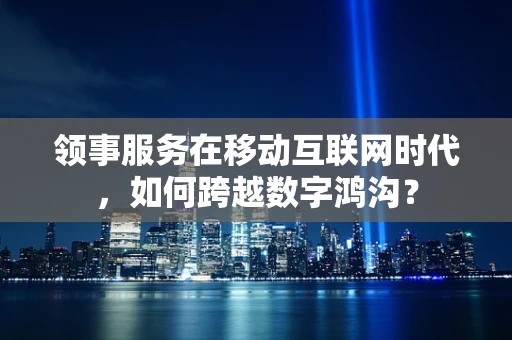 领事服务在移动互联网时代，如何跨越数字鸿沟？