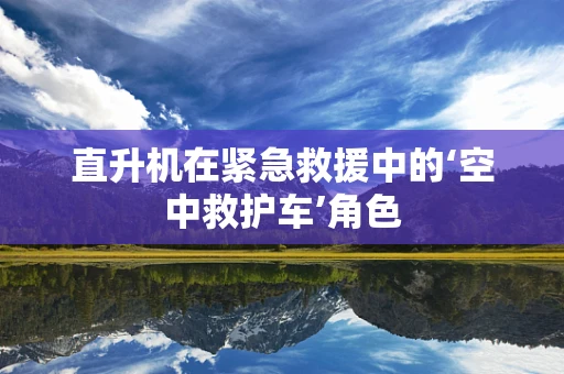 直升机在紧急救援中的‘空中救护车’角色