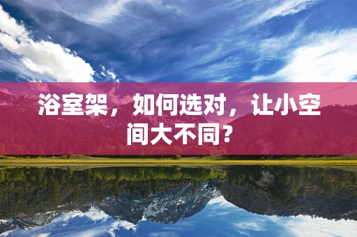 浴室架，如何选对，让小空间大不同？