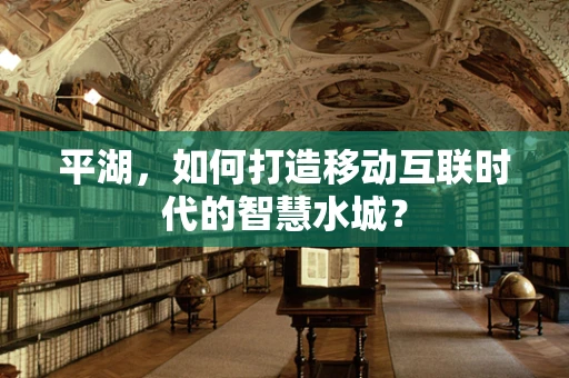 平湖，如何打造移动互联时代的智慧水城？
