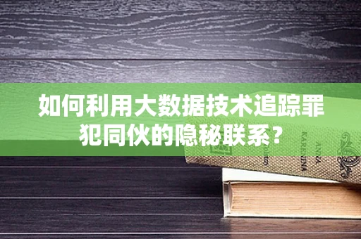 如何利用大数据技术追踪罪犯同伙的隐秘联系？