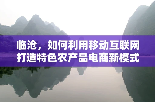 临沧，如何利用移动互联网打造特色农产品电商新模式？