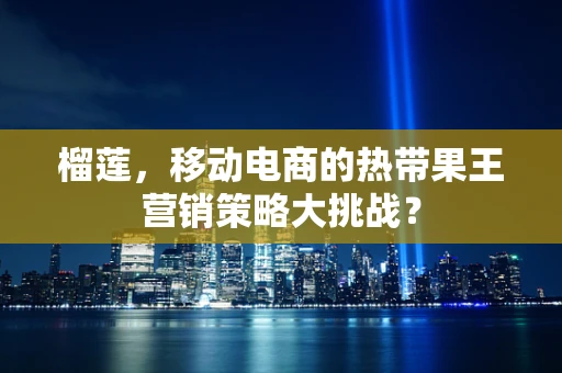 榴莲，移动电商的热带果王营销策略大挑战？