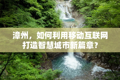 漳州，如何利用移动互联网打造智慧城市新篇章？