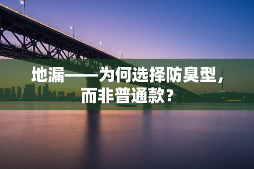 地漏——为何选择防臭型，而非普通款？