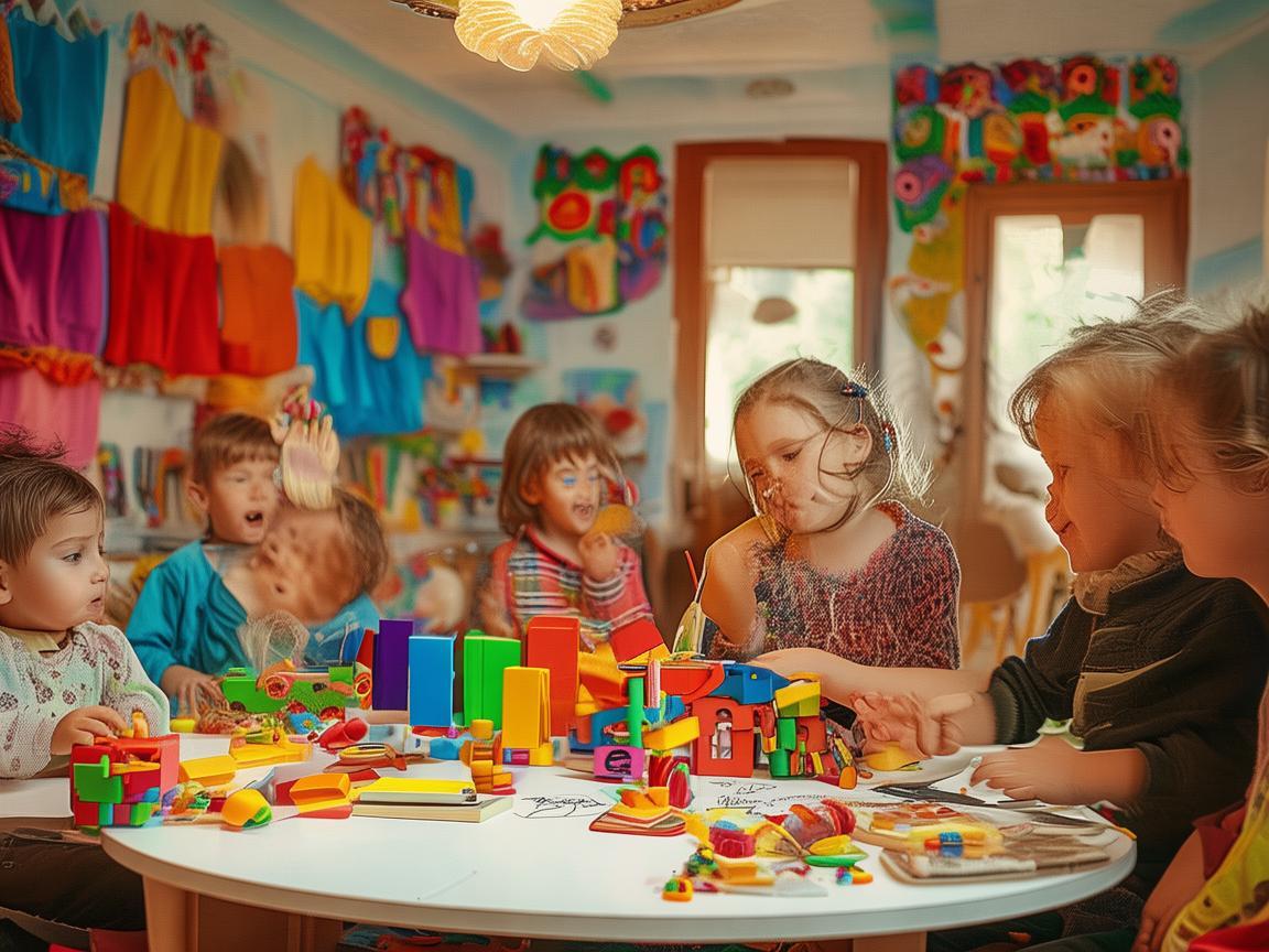 在孤儿院游戏室中，如何激发孩子们的创造力和社交能力？